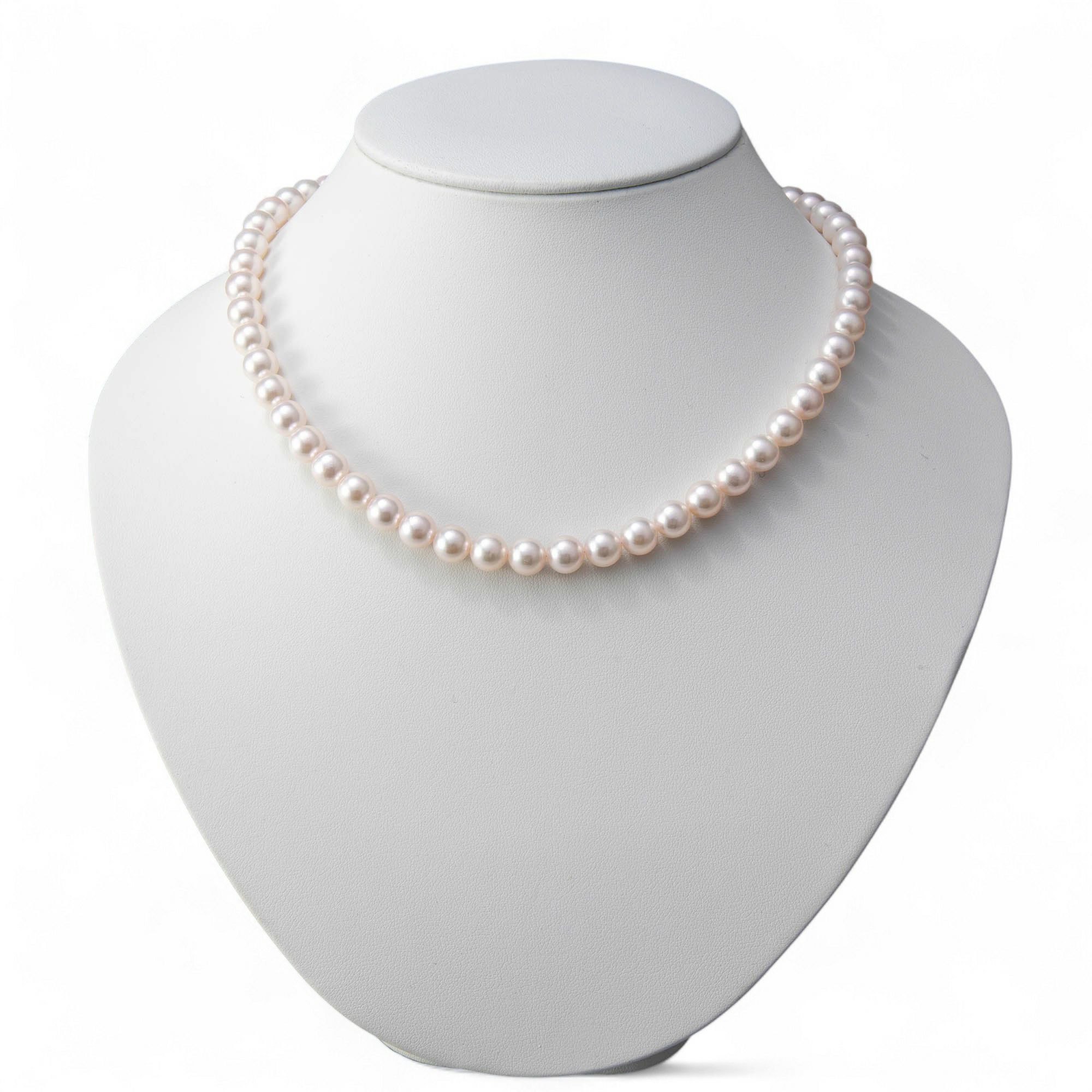 あこや真珠 ネックレス セット(ピアス/イヤリング付き) 7.5-8.0mm　B～CB～CB～C 《冠婚葬祭におすすめ》 本真珠 2点セット[n2][当店人気No.1 ロングセラー]（パールネックレス 真珠ネックレス）（冠婚葬祭 フォーマル 入学式 卒業式 成人式）