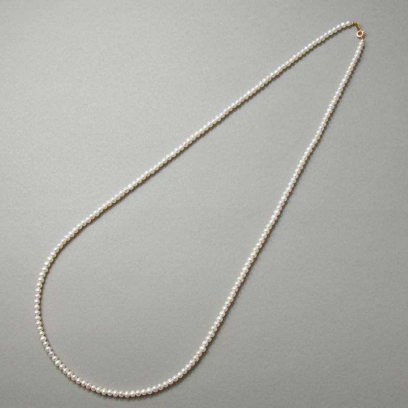 パールロングネックレス 淡水真珠4.0-5.0mm 80cm