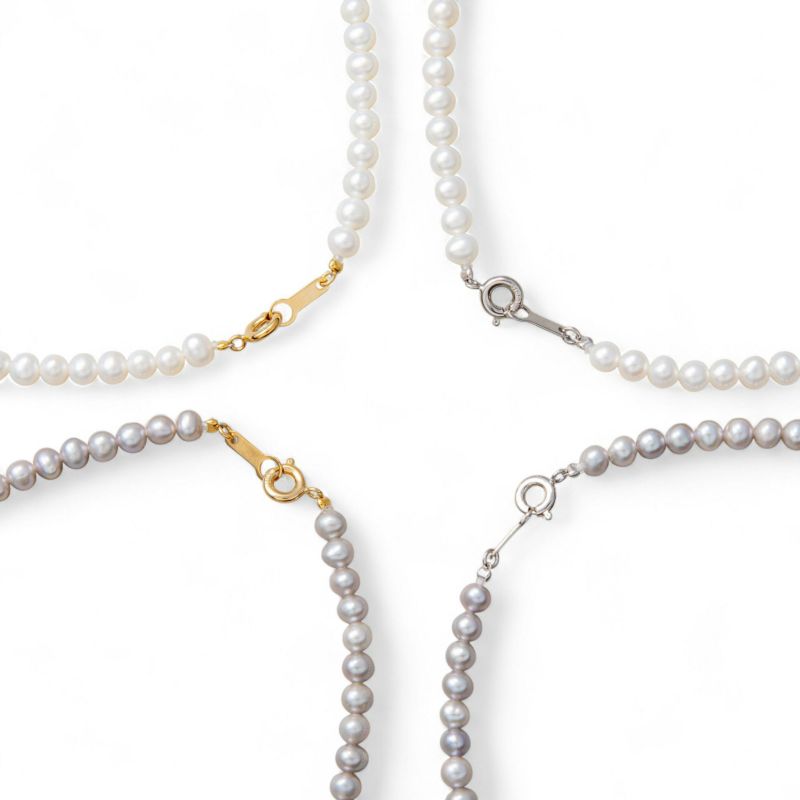 淡水真珠 ロングパールネックレス 80cm(2倍ロング) 4.0-5.0mm A～BB ポテト 引き輪(silver) [n4][11-971][80cm ロング][人気 ロングセラー]（真珠 ネックレス ベビーパール）（普段使い 大人カジュアル）