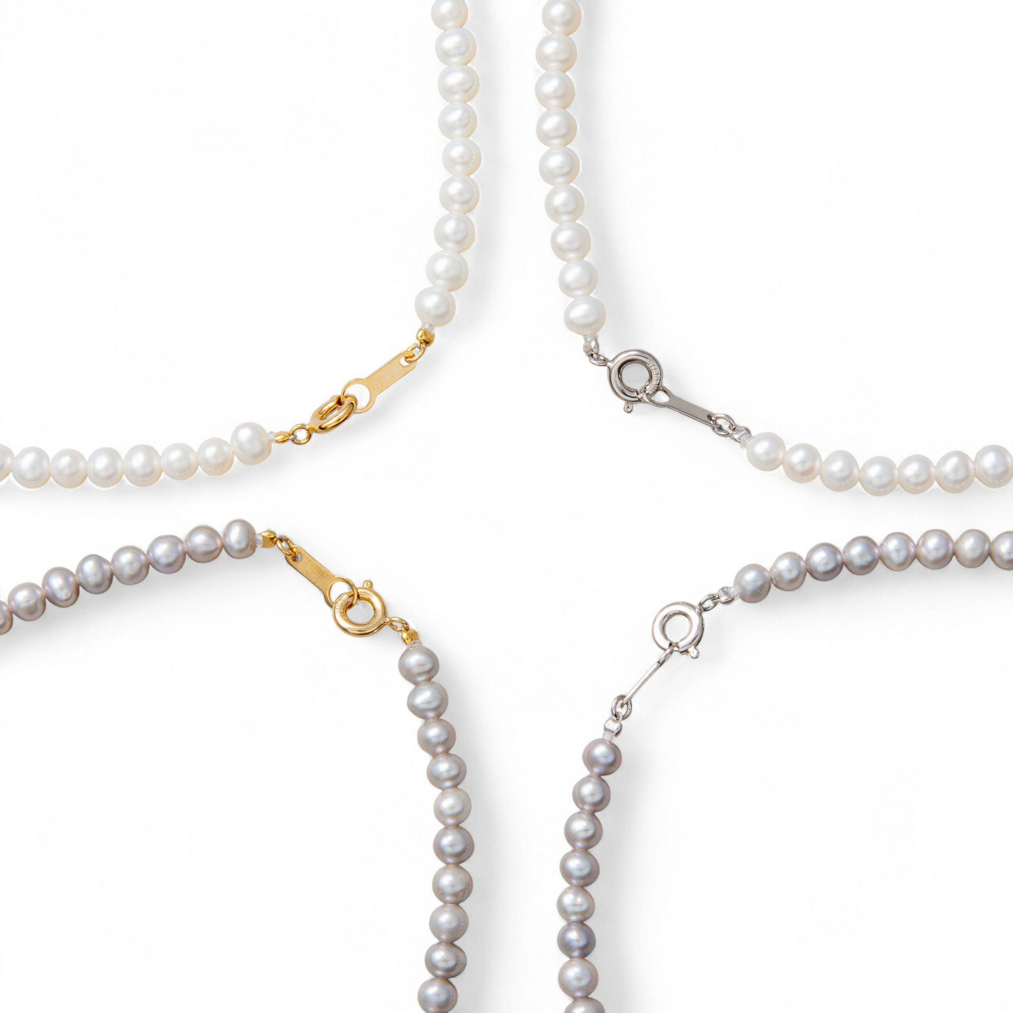 淡水真珠 ロングパールネックレス 80cm(2倍ロング) 4.0-5.0mm A～BB ポテト 引き輪(silver) [n4][11-971][80cm ロング][人気 ロングセラー]（真珠 ネックレス ベビーパール）（普段使い 大人カジュアル）