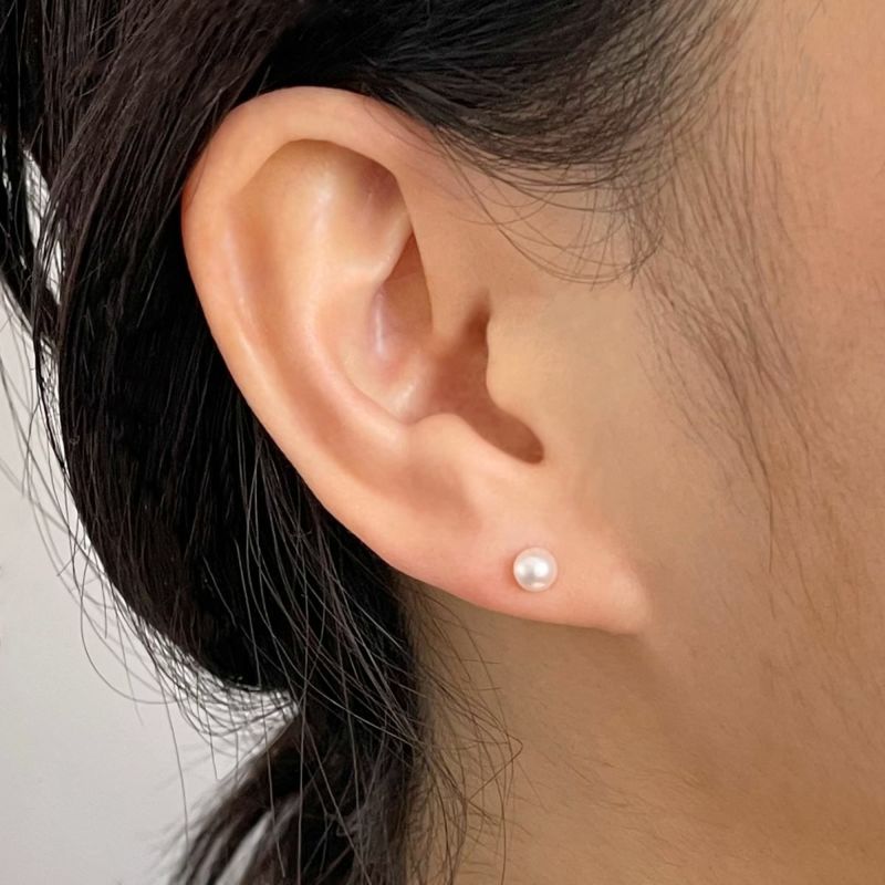 WEB限定】あこや真珠 スタッドピアス 4.5-5.0mm K14WG/K18YG | あこや
