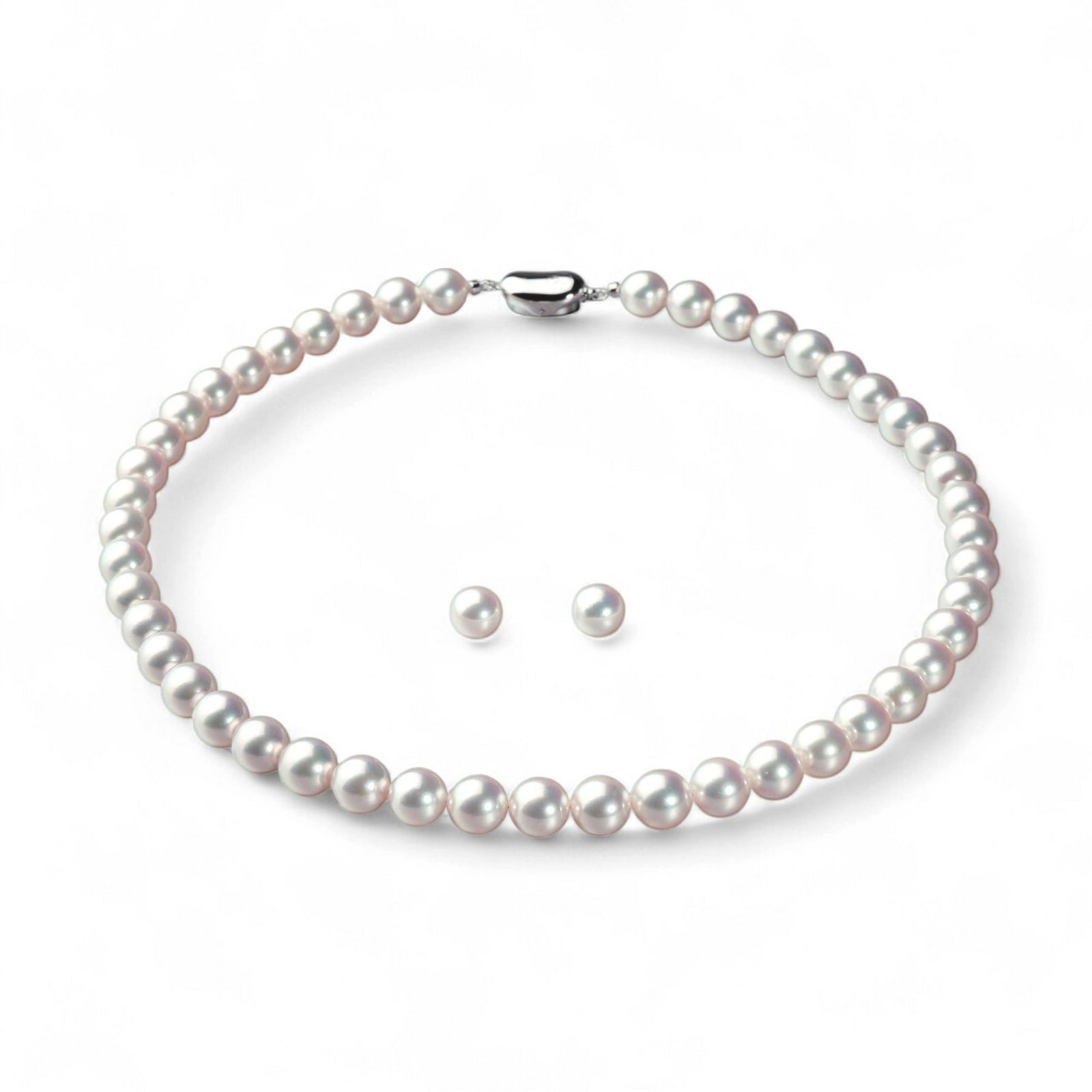 花珠真珠 ネックレス 2点セット 8.5-9.0mm ≪トップクオリティ花珠≫ 最高品質 AAA 花珠鑑別書付  パールネックレス パールピアス イヤリング [n5][80-4501]（真珠ネックレス アコヤ真珠 本真珠）（冠婚葬祭 フォーマル 入学式 卒業式 成人式 厄除け 結納 贈答）