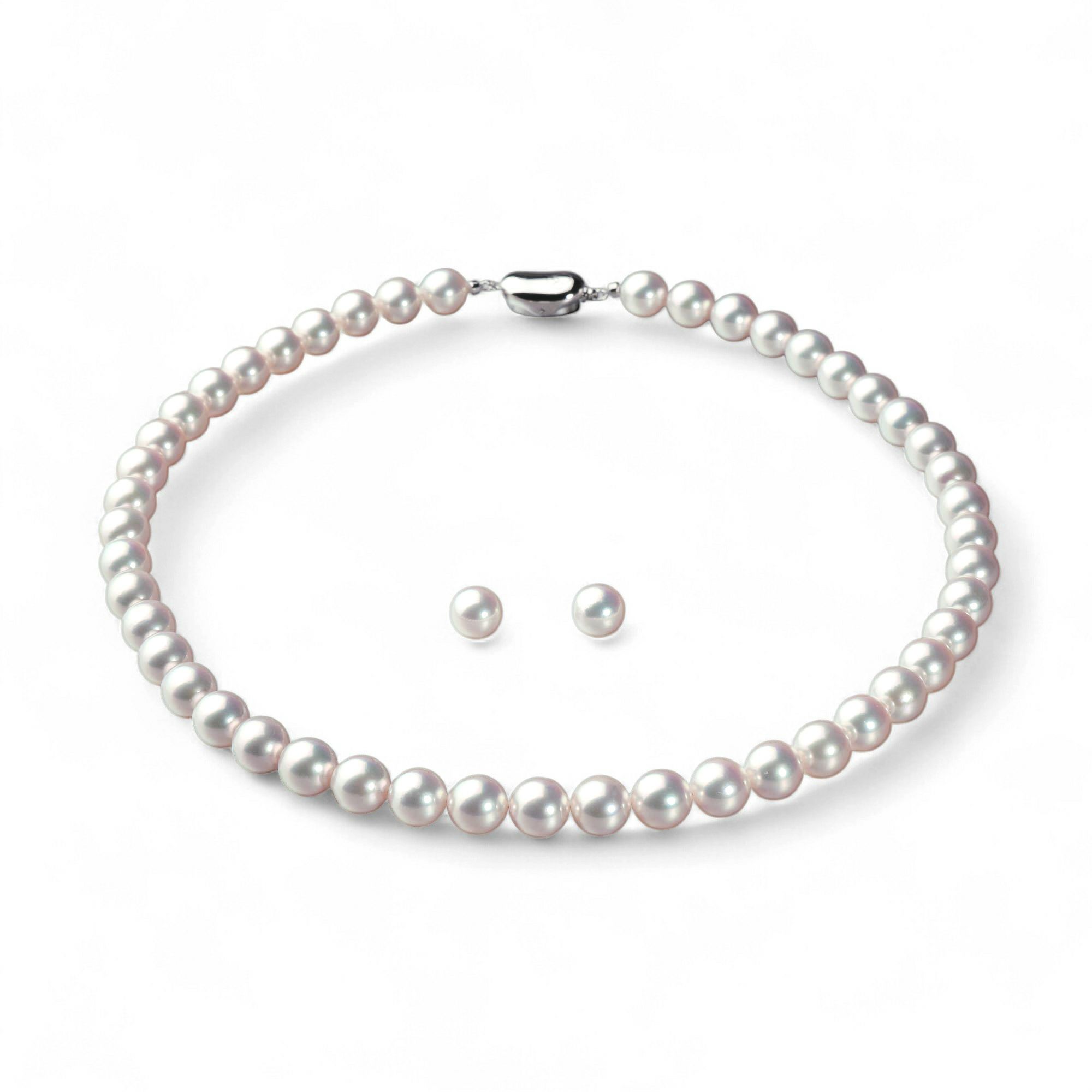 花珠真珠 ネックレス 2点セット 8.5-9.0mm ≪トップクオリティ花珠≫ 最高品質 AAA 花珠鑑別書付  パールネックレス パールピアス イヤリング [n5][80-4501]（真珠ネックレス アコヤ真珠 本真珠）（冠婚葬祭 フォーマル 入学式 卒業式 成人式 厄除け 結納 贈答）