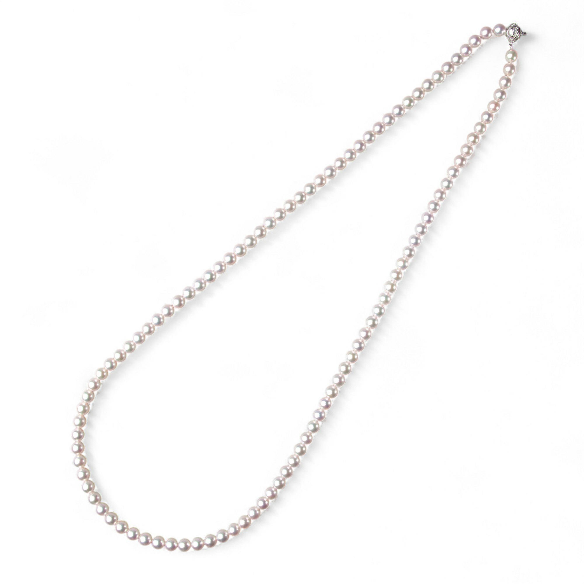 花珠真珠 ロングネックレス  80cm 7.5-8.0mm ≪グッドクオリティ花珠≫ AAA 花珠鑑別書付 ロングパールネックレス[80cm ロング][n5][1-5216]（真珠ネックレス アコヤ真珠 本真珠 高品質 ）（冠婚葬祭 フォーマル  パーティー 入学式 卒業式 厄除け）