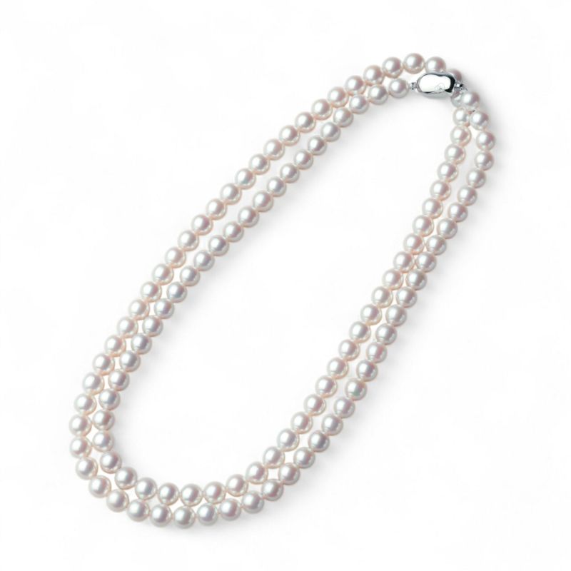 花珠真珠 ロングネックレス7.0-7.5mm -GOOD Quality-