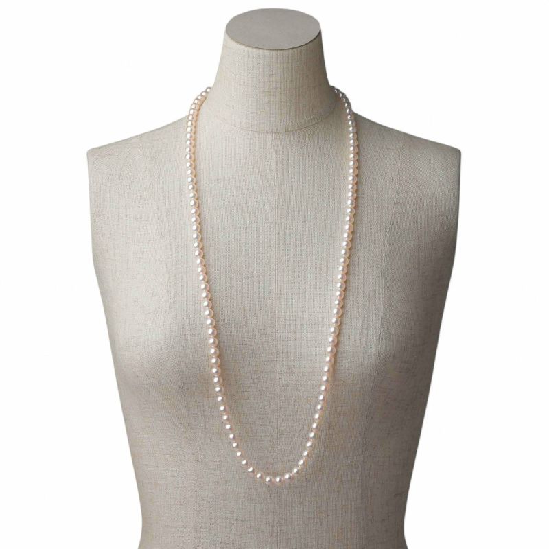 花珠真珠 ロングネックレス7.0-7.5mm -GOOD Quality-