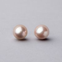 Bubble 淡水真珠 ピアス ピンク　8.5mmUP K14WG/K18YG