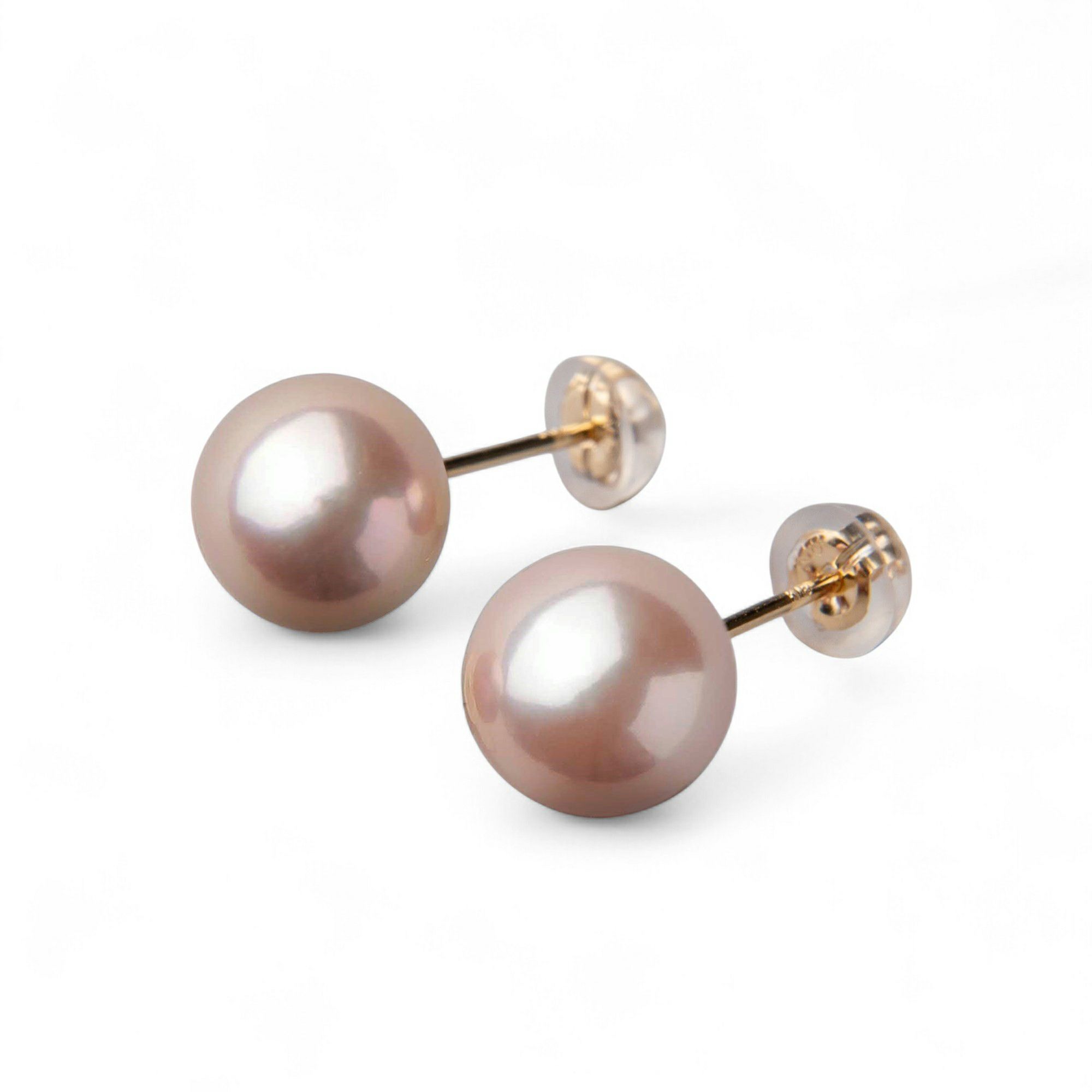 Bubble 淡水真珠 ピアス ピンク　8.5mmUP K14WG/K18YG