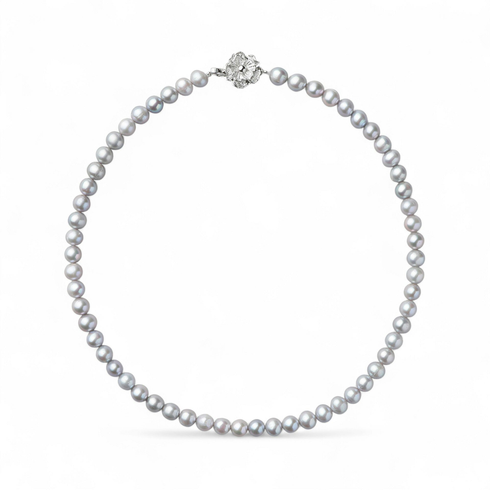 淡水真珠 ネックレス7.0-7.5mm グレー | 淡水真珠ネックレス 