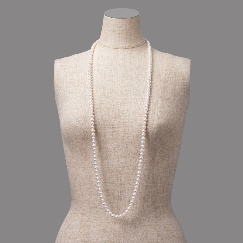 あこや真珠 ロングネックレス7.0-7.5mm　100cm
