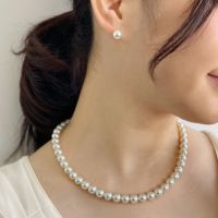 無調色 花珠真珠 ネックレスセット 8.0-8.5mm -HIGH Quality