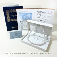 無調色 花珠真珠 ネックレスセット 8.0-8.5mm -HIGH Quality