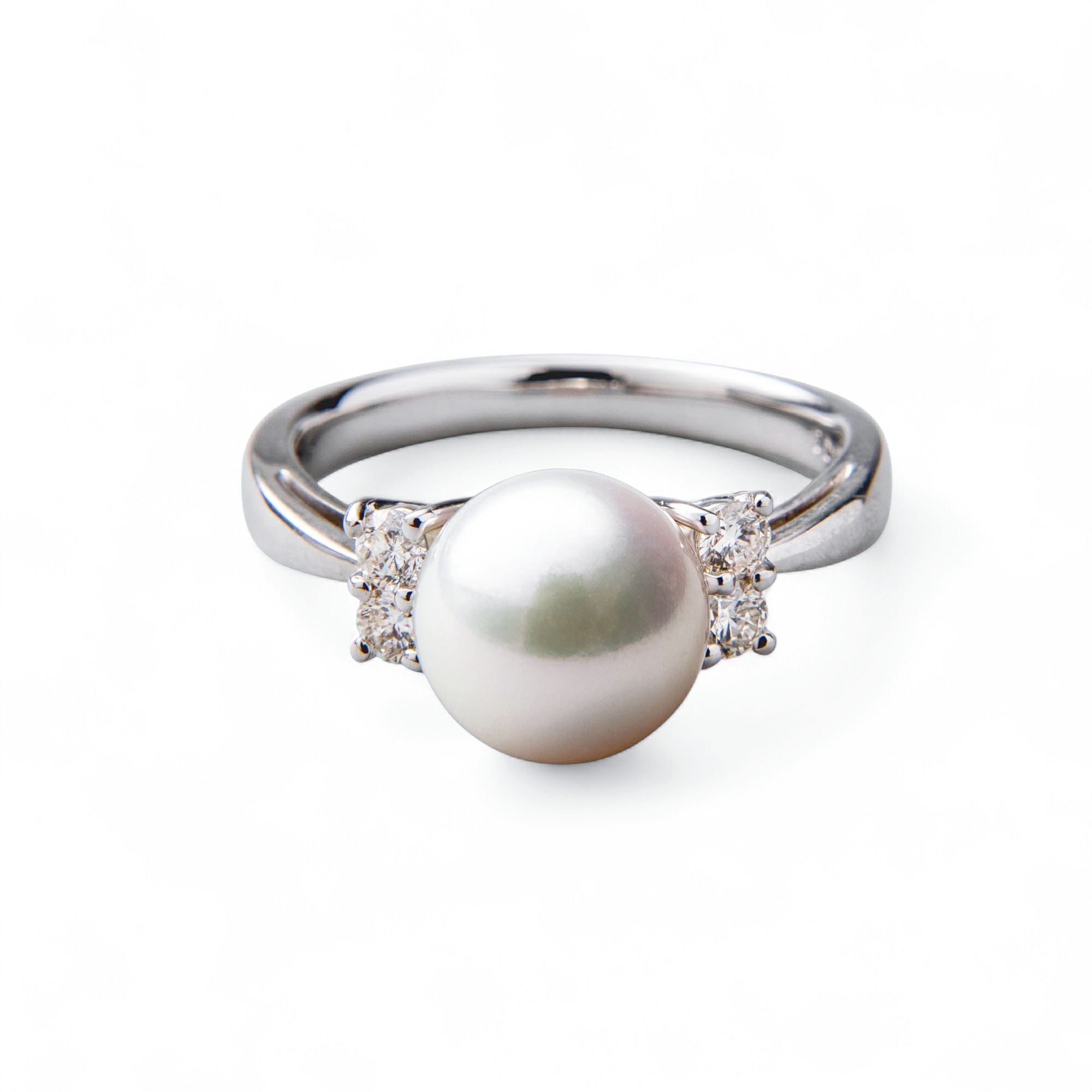 オーロラ花珠真珠 リング8.5-9.0mm PT900 -Premium- | 花珠真珠リング 