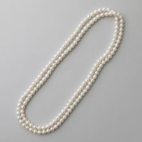 あこや真珠 パール ロングネックレス 125cm 干渉色 ホワイト あこや真珠 パール ロングネックレス 125cm 干渉色 ホワイト