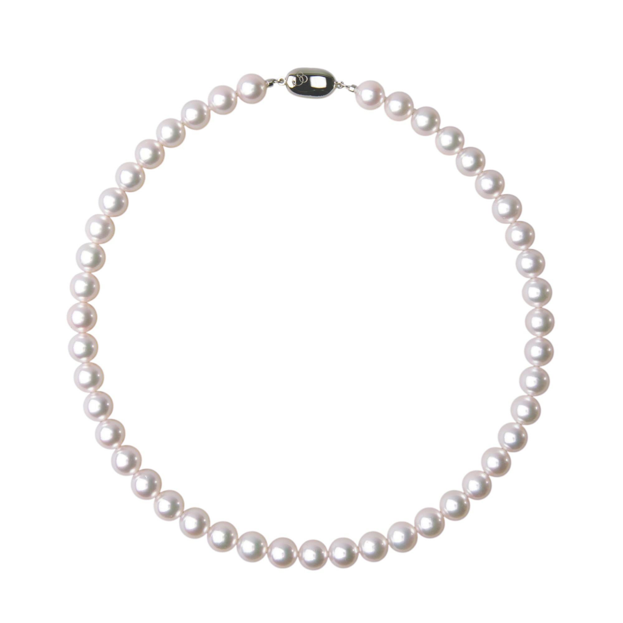 花珠真珠 ネックレス 2点セット【希少な大珠】9.0-9.5mm ≪グッドクオリティ花珠≫ AAA 花珠鑑別書付 パールネックレス パールピアス イヤリング [n5][80-4475]（真珠ネックレス アコヤ真珠 本真珠 高品質）（冠婚葬祭 フォーマル 入学式 卒業式 成人式 厄除け）