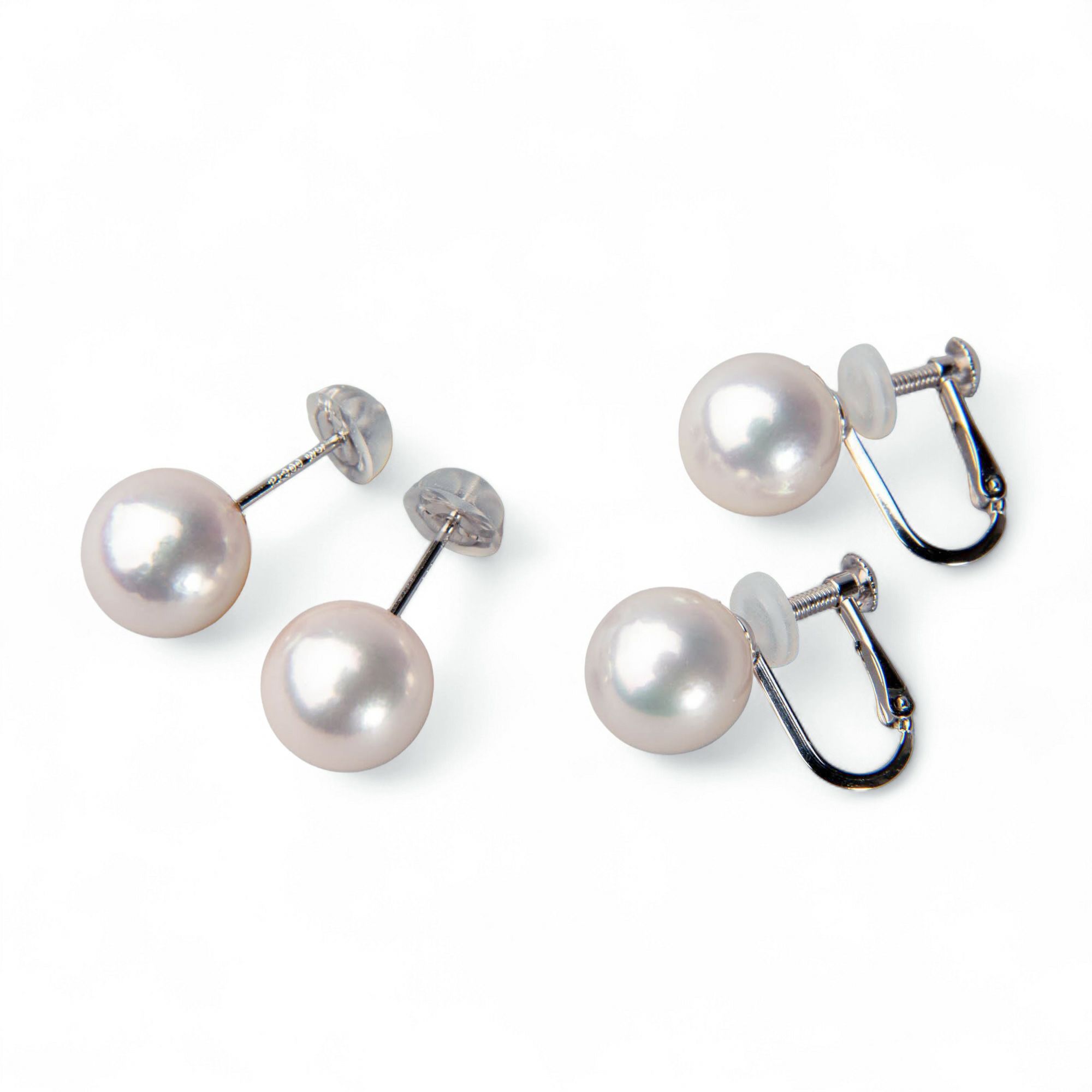 花珠真珠 ネックレス 2点セット【希少な大珠】9.0-9.5mm ≪グッドクオリティ花珠≫ AAA 花珠鑑別書付 パールネックレス パールピアス イヤリング [n5][80-4475]（真珠ネックレス アコヤ真珠 本真珠 高品質）（冠婚葬祭 フォーマル 入学式 卒業式 成人式 厄除け）