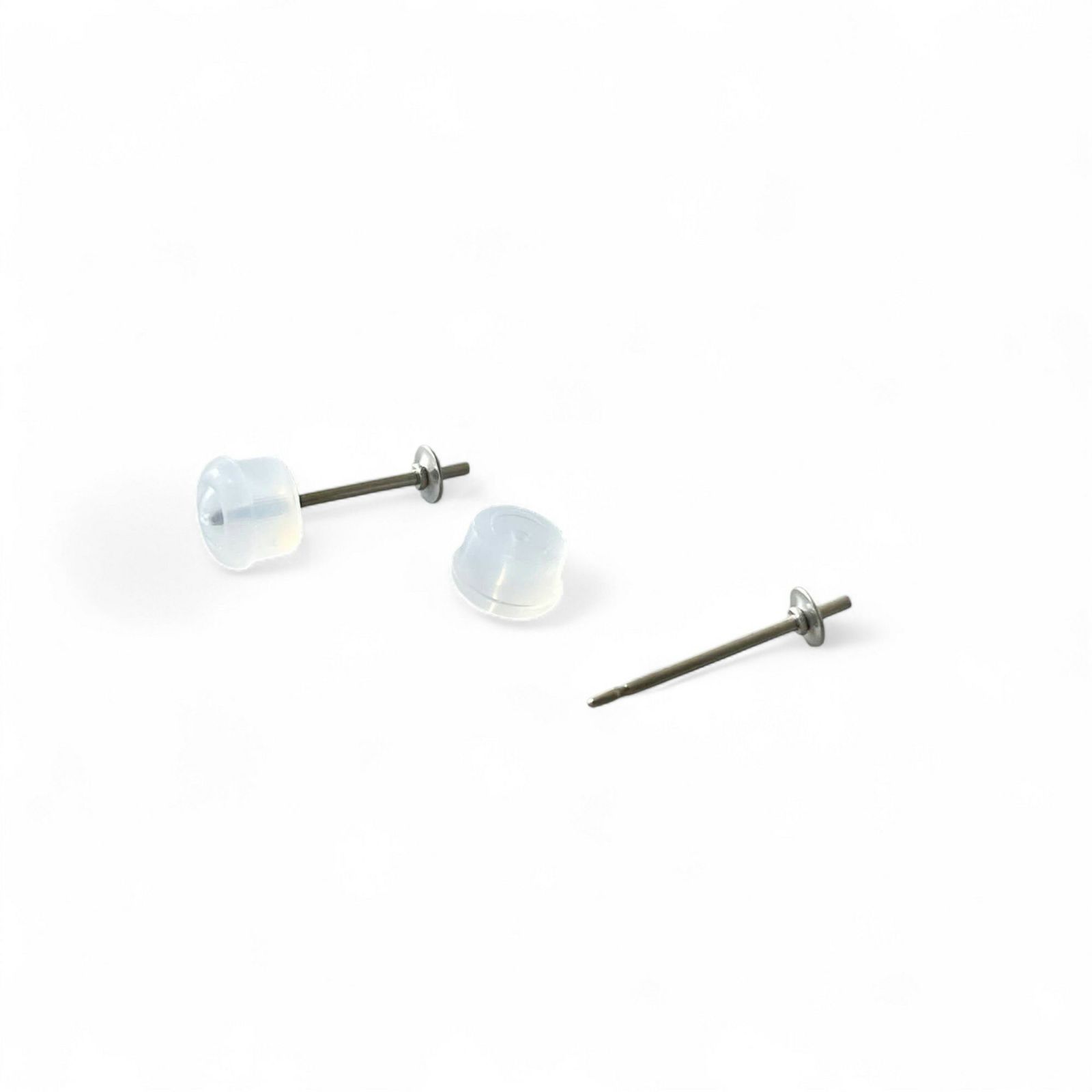 直結（スタッド）タイプ ピアス金具 チタン ～金属アレルギー対策におすすめ～ [n4]（真珠用 パール セミオーダー 加工 パーツ）