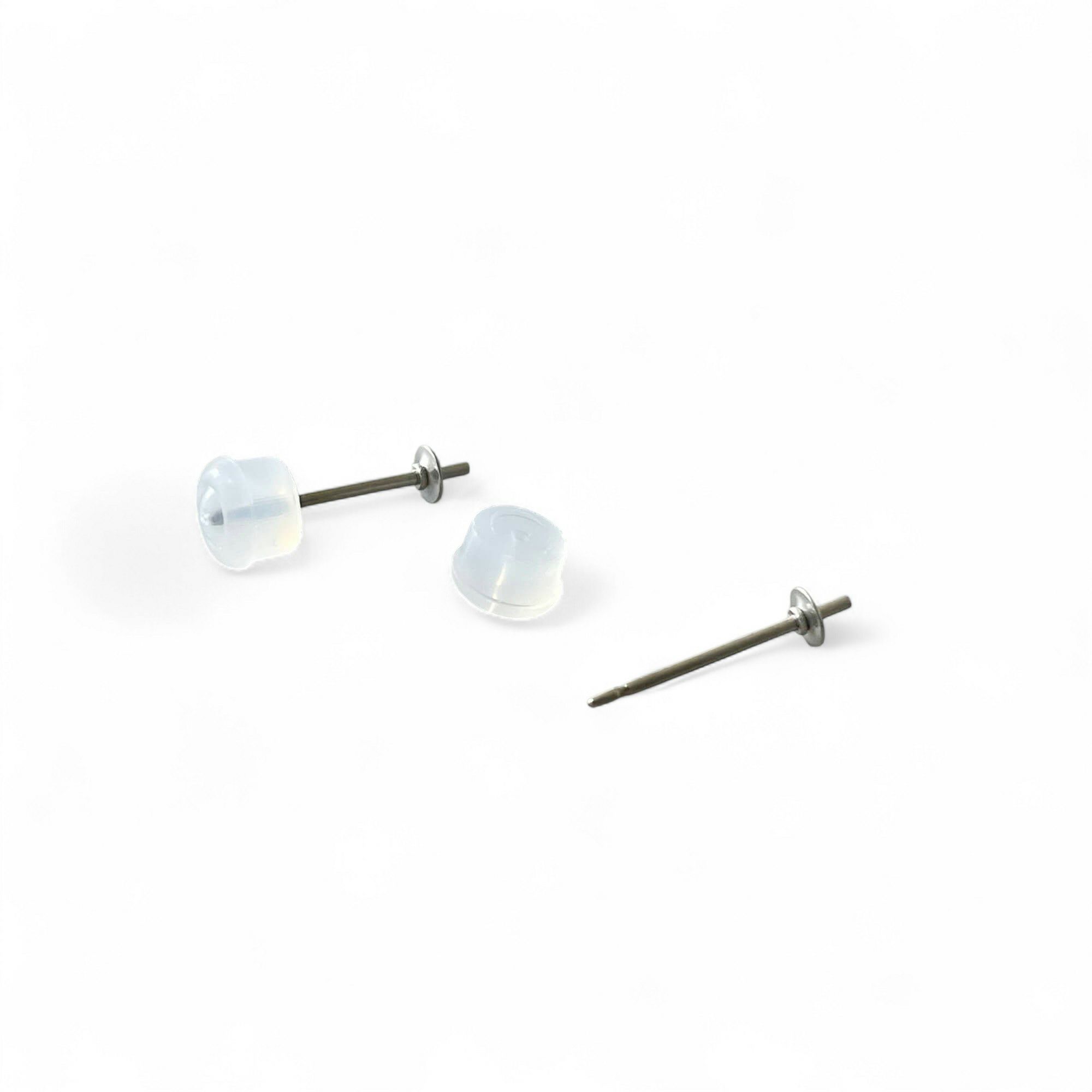 直結（スタッド）タイプ ピアス金具 チタン ～金属アレルギー対策におすすめ～ [n4]（真珠用 パール セミオーダー 加工 パーツ）