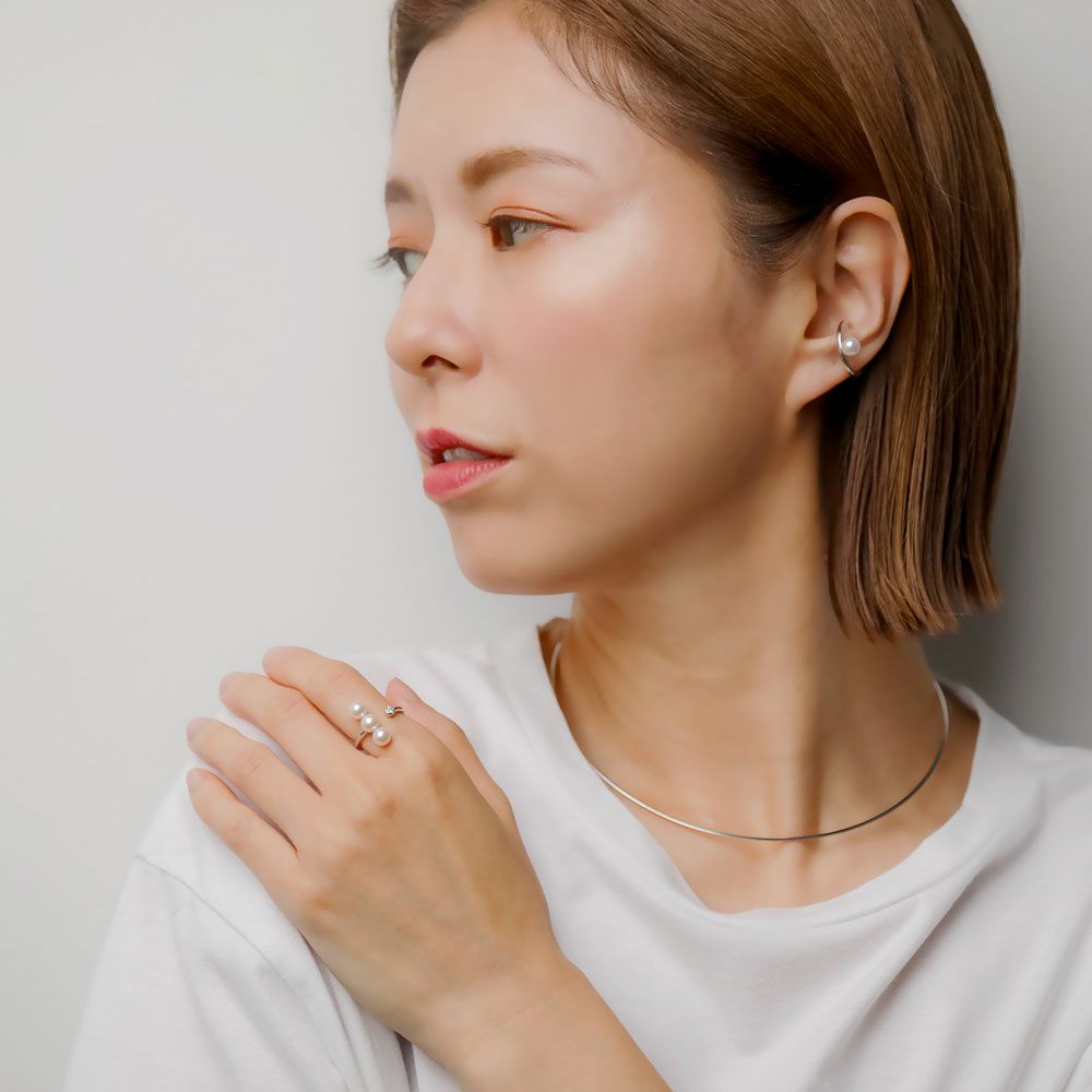 オメガネックレス 約1.5mmK18WG/YG(リバーシブル) | チェーン・金具 