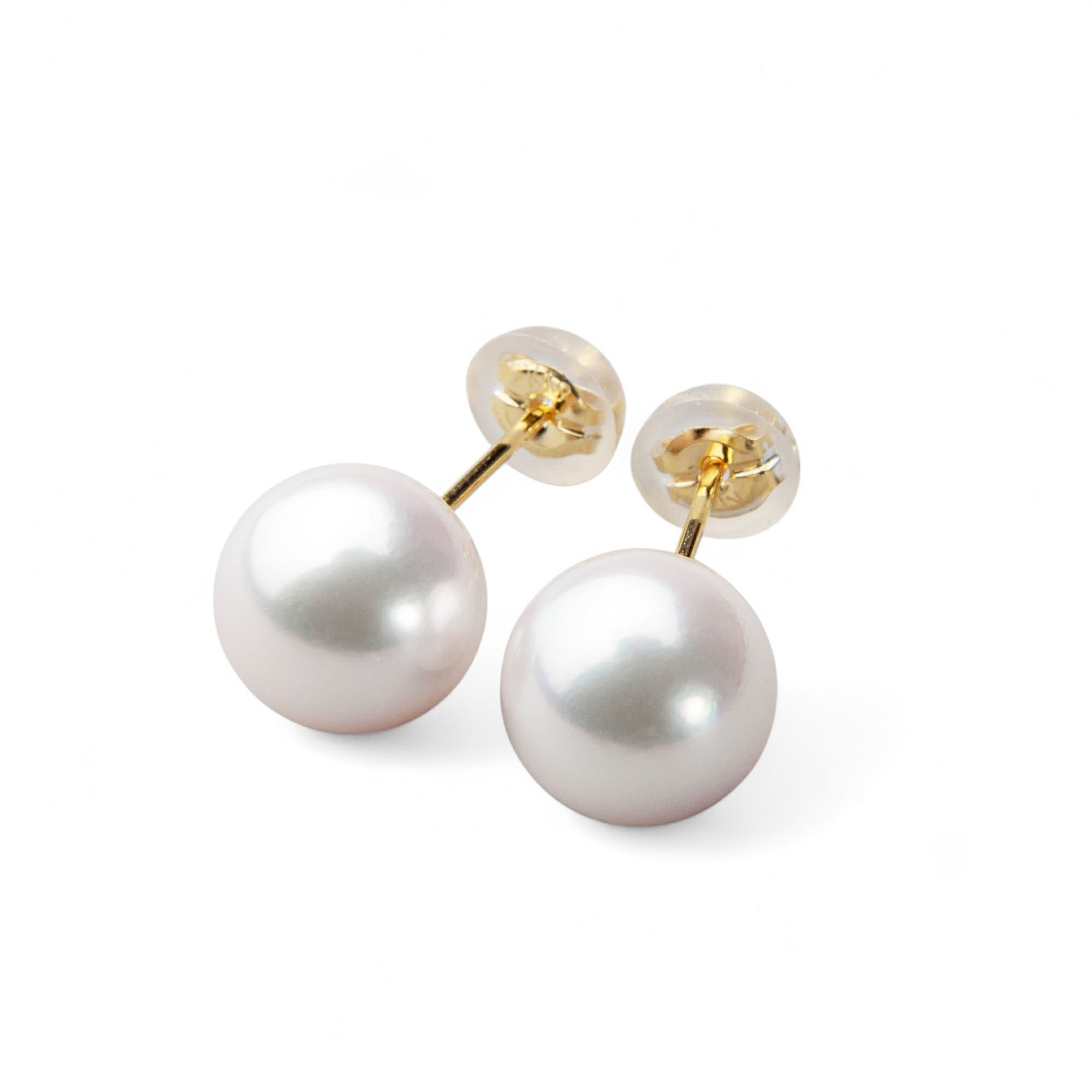 オーロラ花珠真珠 ピアス8.5-9.0mm K18YG | 花珠真珠ピアス・イヤリング