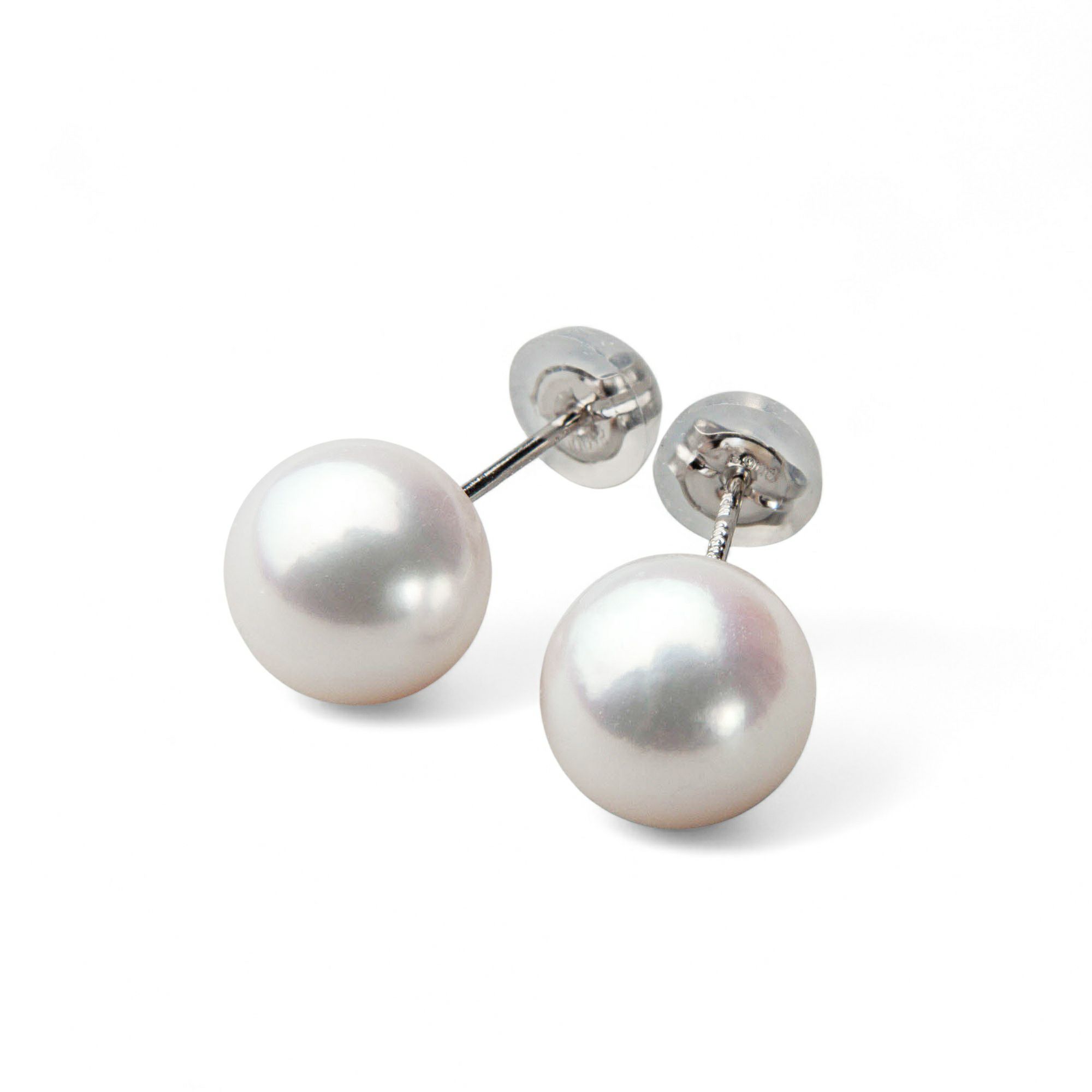 オーロラ花珠真珠 ピアス8.5-9.0mm PT900 | 花珠真珠ピアス・イヤリング