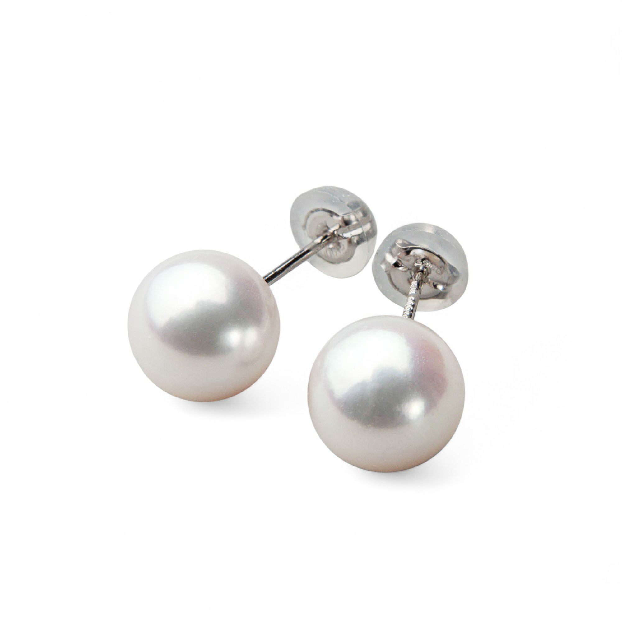 あこや真珠 パールピアス ホワイト系 8.5-9.0mm AAB  Pt900 プラチナ [n3]（真珠 ピアス スタッド）（冠婚葬祭 フォーマル 入学式 卒業式 成人式）