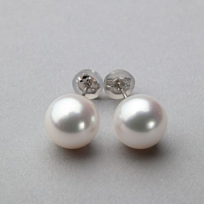 オーロラ真多麻真珠 ピアス8.5-9.0mm PT900 | 花珠真珠ピアス