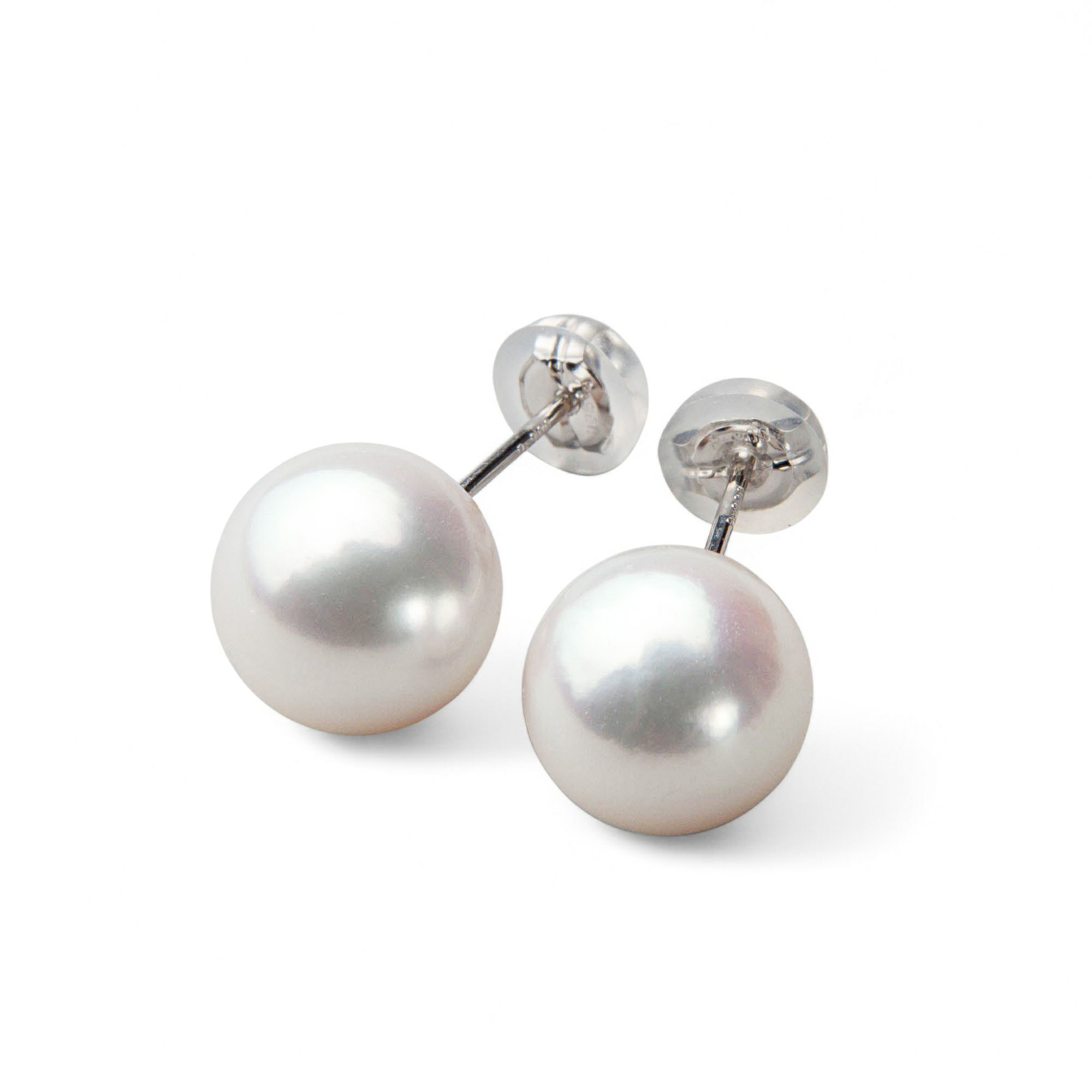 オーロラ花珠真珠 ピアス9.0-9.5mm PT900 | 花珠真珠ピアス・イヤリング