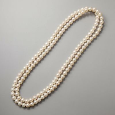男女兼用 真珠 SILVER/WG7.0-7.5ｍｍネックレスセット[g961-31 