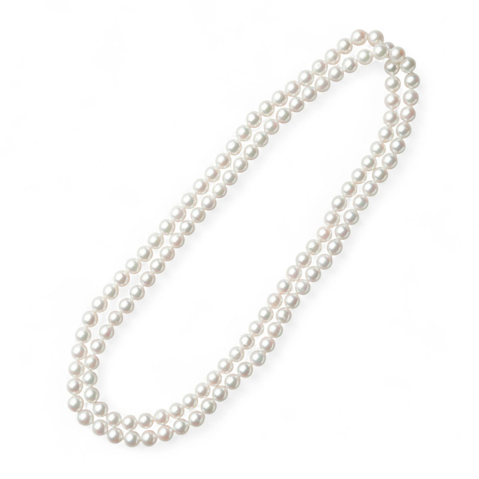 あこや真珠 ロングネックレス7.5-8.0mm 100cm | 7.0-8.0mm 