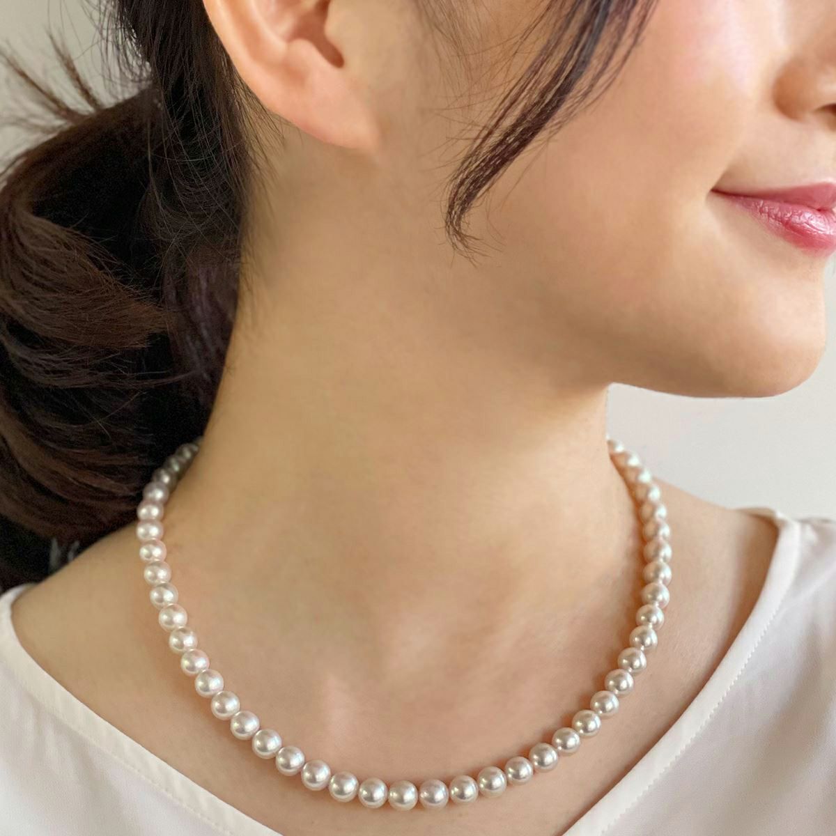 WEB限定】あこや真珠 ネックレス7.0-7.5mm -BASIC- | 7.0-8.0mm