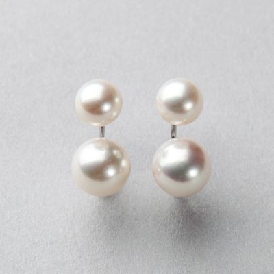 Fluffy あこや真珠 ピアス5.5-8.0mm K18YG - Pearl for Life