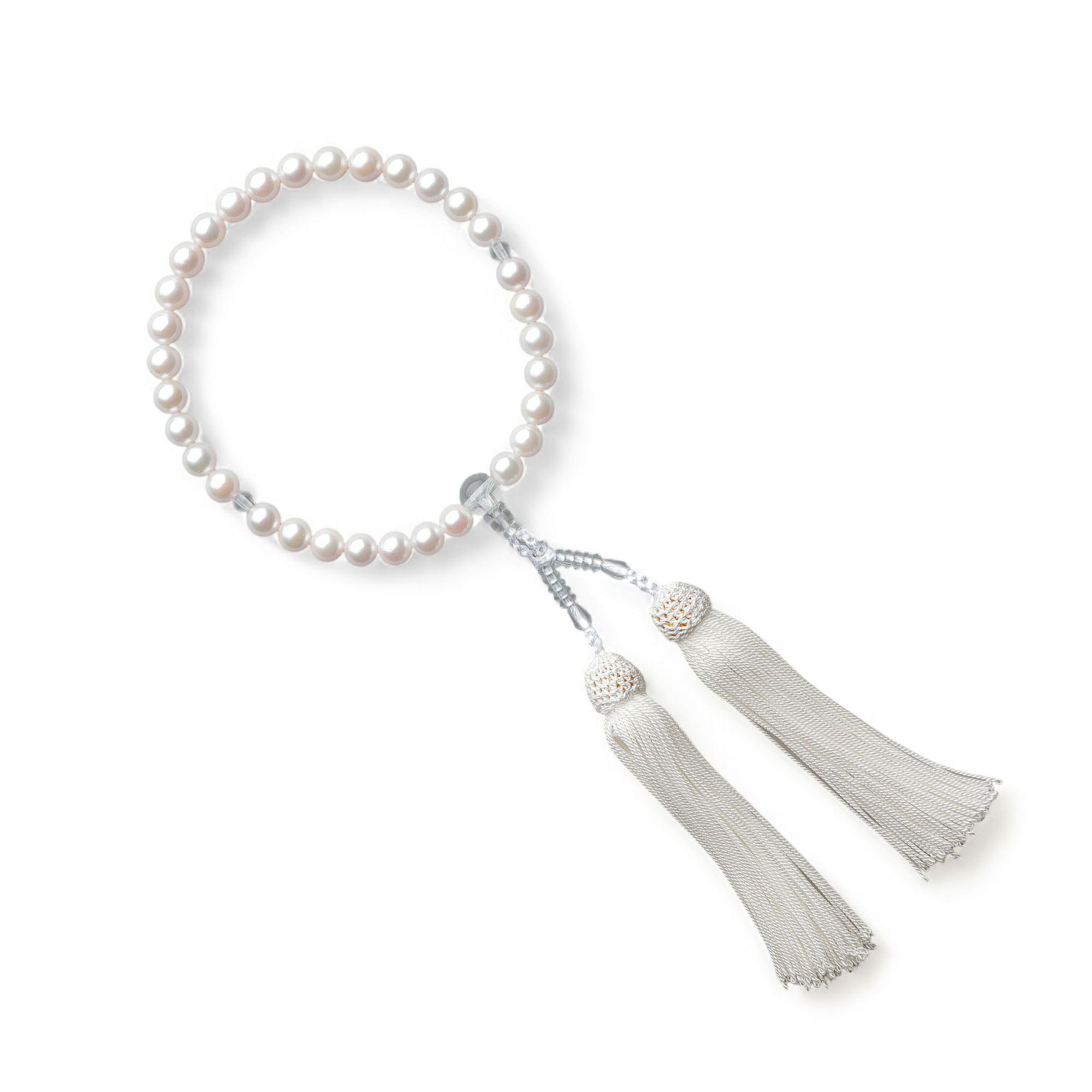 あこや真珠 念珠8.0-8.5mm　正絹房