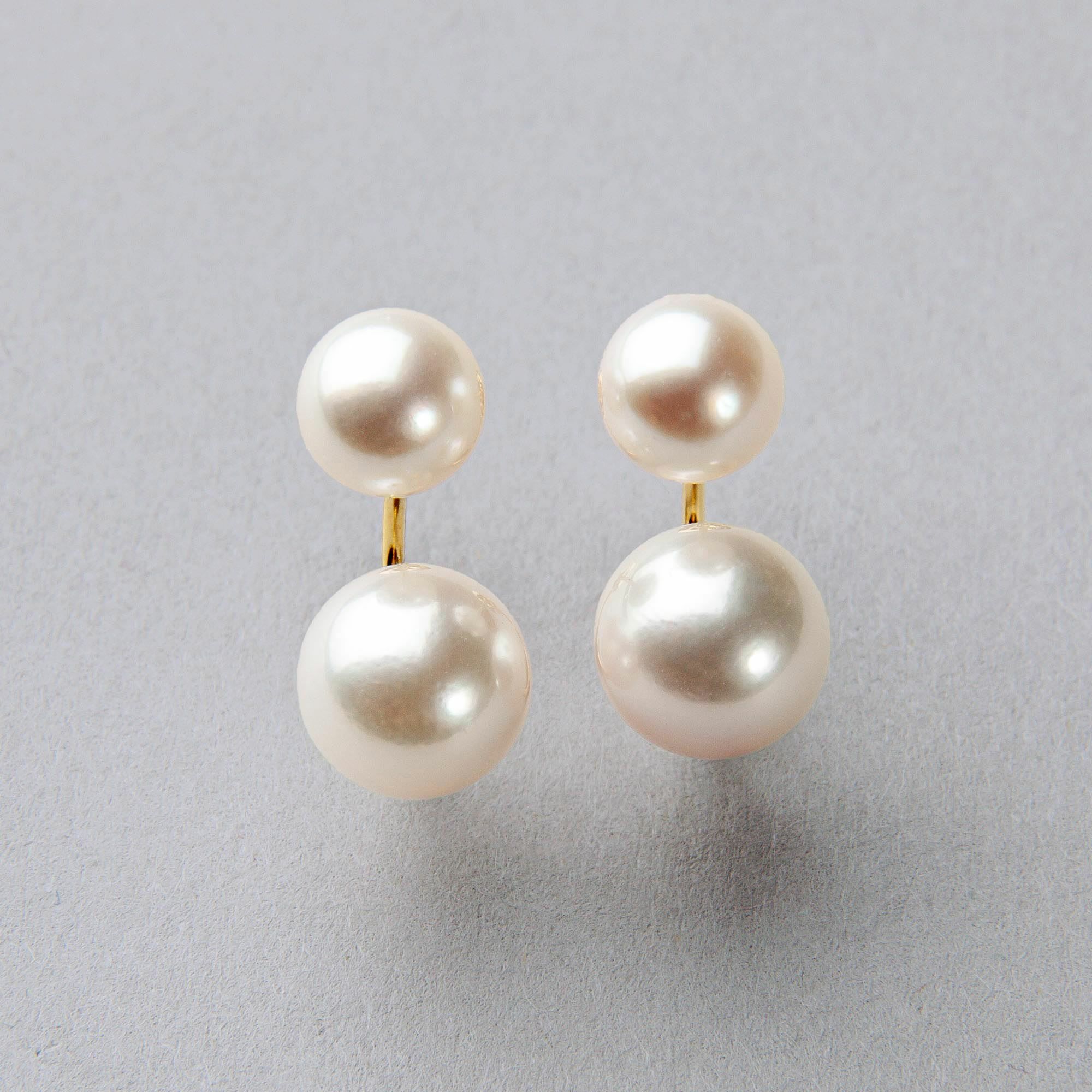 Fluffy あこや真珠 ピアス5 5 8 0mm K18yg Pearl For Life 真珠で彩る豊かなくらし パールフォーライフ