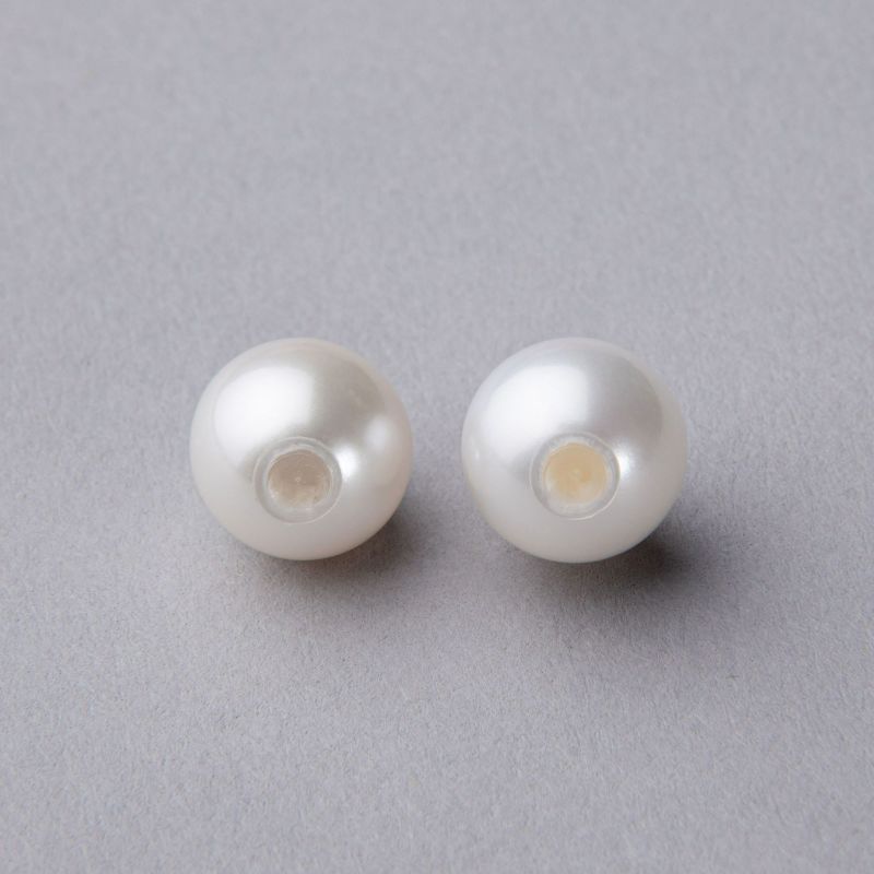 選べる3色 淡水パール ピアスキャッチ ～Bubble(バブル)～ 大粒 9.0-9.5mm ホワイト/ピンク/グレー系　ラウンド パールキャッチ （※1年間修理無償対応）[n4]（真珠 ピアス 本真珠）（トレンド 大ぶり おしゃれ）