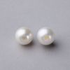 選べる3色 淡水パール ピアスキャッチ ～Bubble(バブル)～ 大粒 9.0-9.5mm ホワイト/ピンク/グレー系　ラウンド パールキャッチ （※1年間修理無償対応）[n4]（真珠 ピアス 本真珠）（トレンド 大ぶり おしゃれ）