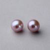 選べる3色 淡水パール ピアスキャッチ ～Bubble(バブル)～ 大粒 9.0-9.5mm ホワイト/ピンク/グレー系　ラウンド パールキャッチ （※1年間修理無償対応）[n4]（真珠 ピアス 本真珠）（トレンド 大ぶり おしゃれ）