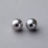 選べる3色 淡水パール ピアスキャッチ ～Bubble(バブル)～ 大粒 9.0-9.5mm ホワイト/ピンク/グレー系　ラウンド パールキャッチ （※1年間修理無償対応）[n4]（真珠 ピアス 本真珠）（トレンド 大ぶり おしゃれ）