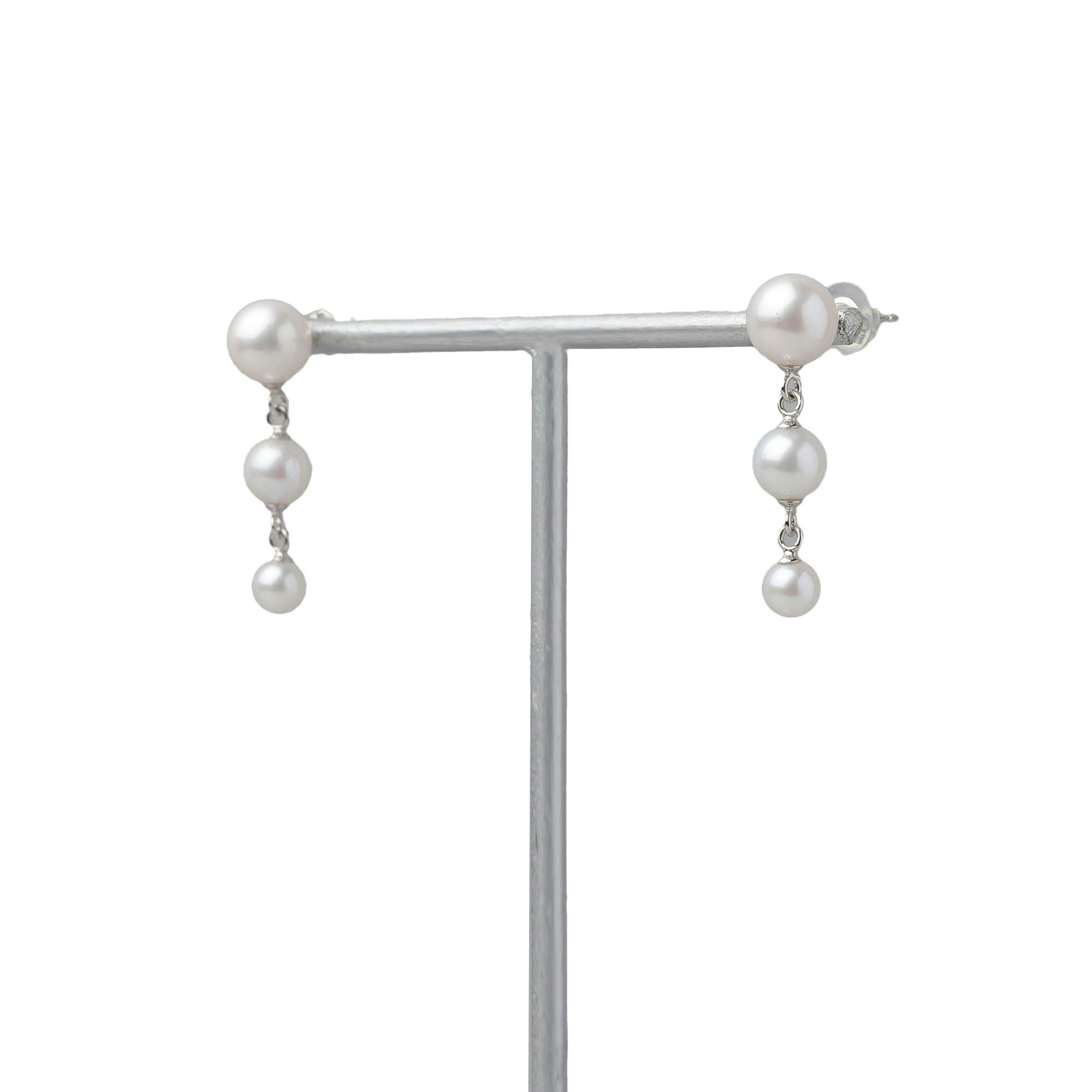 Carina あこや真珠 ピアス4.5-7.5mm K18YG/K14WG