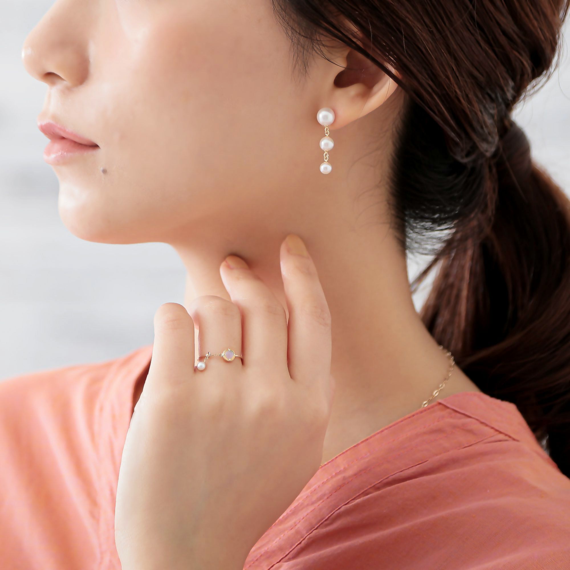 Carina あこや真珠 ピアス4.5-7.5mm K18YG/K14WG | あこや真珠ピアス  