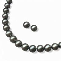 ≪冠婚葬祭・フォーマルに≫タヒチ黒蝶真珠 ネックレス セット 8-10mmUP