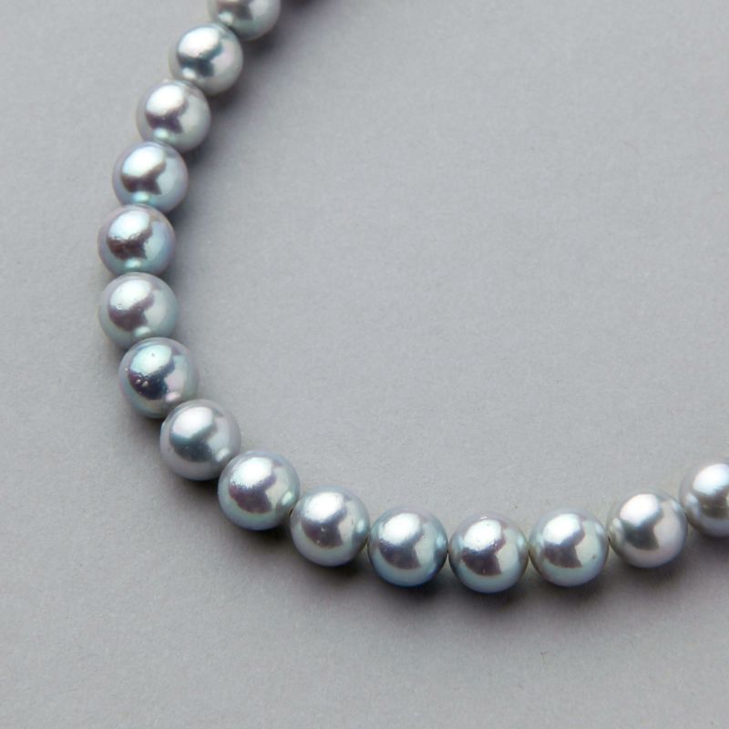 あこや真珠 ネックレスセット7.5-8.0mm グレー | Pearl for Life by 真珠の卸屋さん