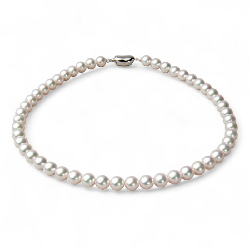 オーロラ天女 真珠ネックレス 8.0-8.5mm テリ最上位 高品質 AAA 真珠科学研究所 鑑別書付 パールネックレス [特選][n4]（アコヤ真珠 本真珠 花珠真珠）（冠婚葬祭 フォーマル 入学式 卒業式 成人式 厄除け 結納）