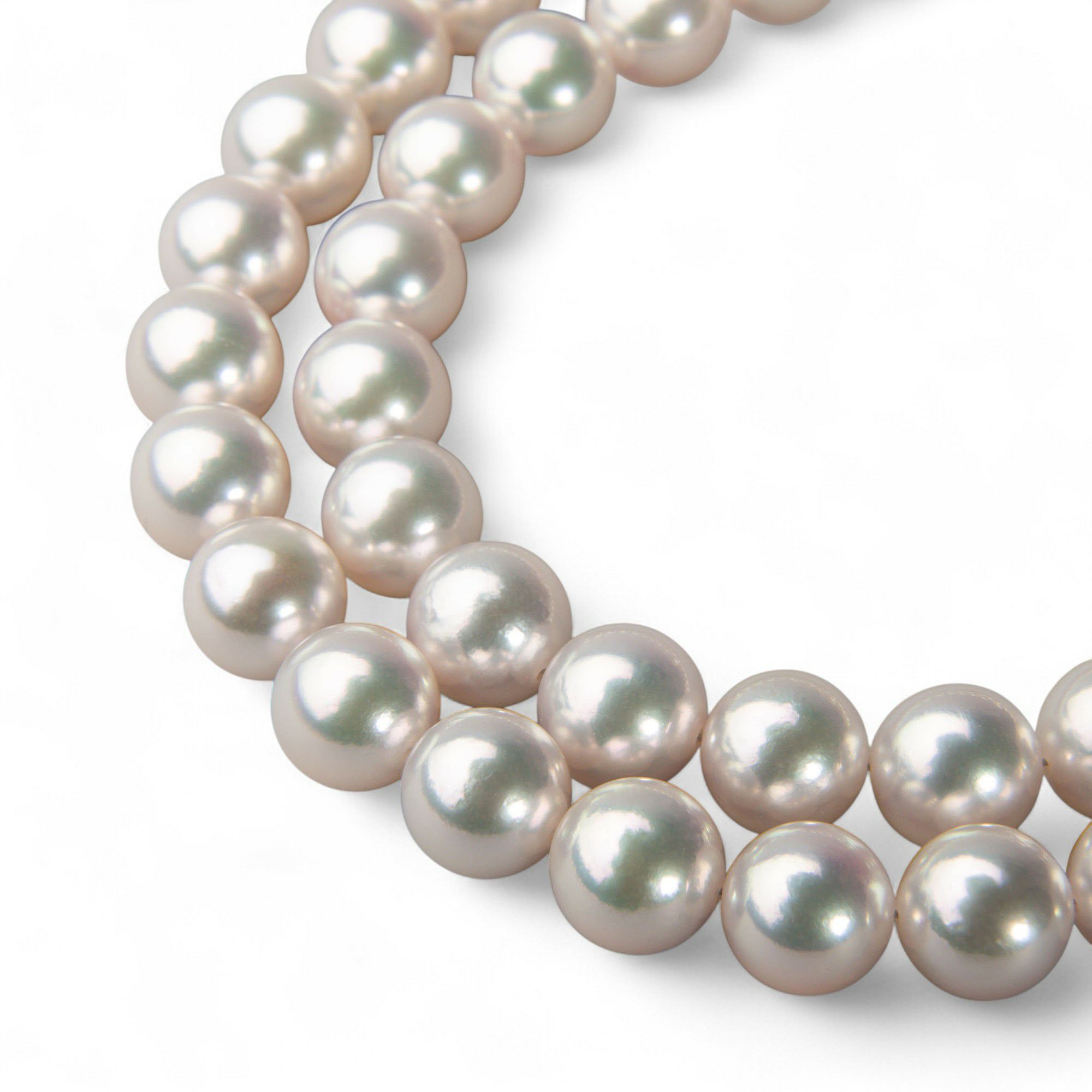 オーロラ天女 真珠ネックレス 8.0-8.5mm テリ最上位 高品質 AAA 真珠科学研究所 鑑別書付 パールネックレス [特選][n4]（アコヤ真珠 本真珠 花珠真珠）（冠婚葬祭 フォーマル 入学式 卒業式 成人式 厄除け 結納）