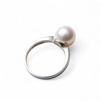 オーロラ花珠真珠 リング9.0-9.5mm PT900 | 花珠真珠リング