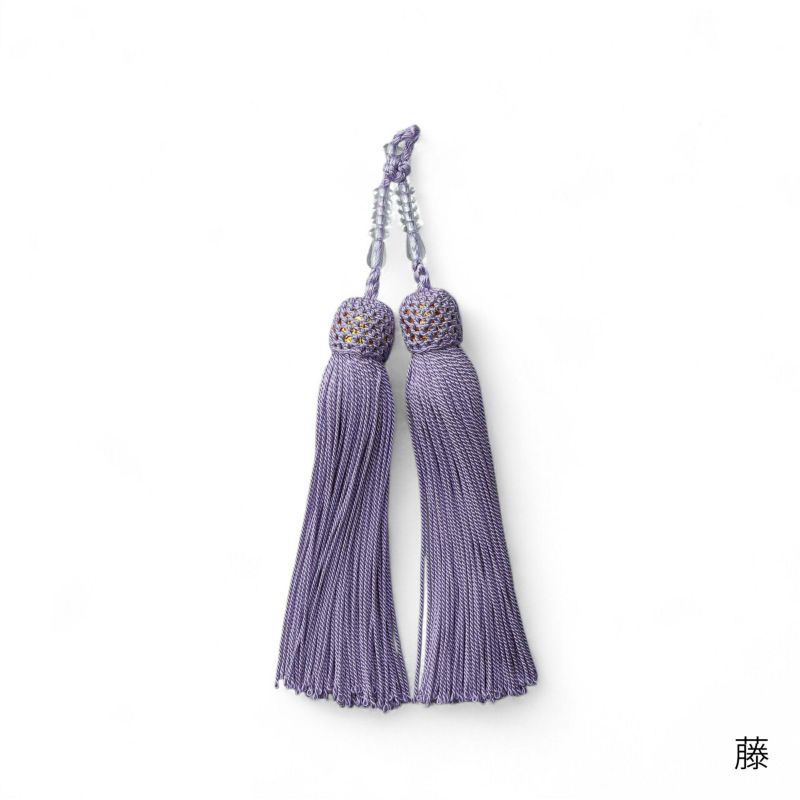 あこや本真珠 パール念珠(数珠) ホワイト系 7.5-8.0mm BBB～C 正絹（房12色から選択可）[ブラックフォーマルに][n2]（お葬式 お盆 法事 法要）