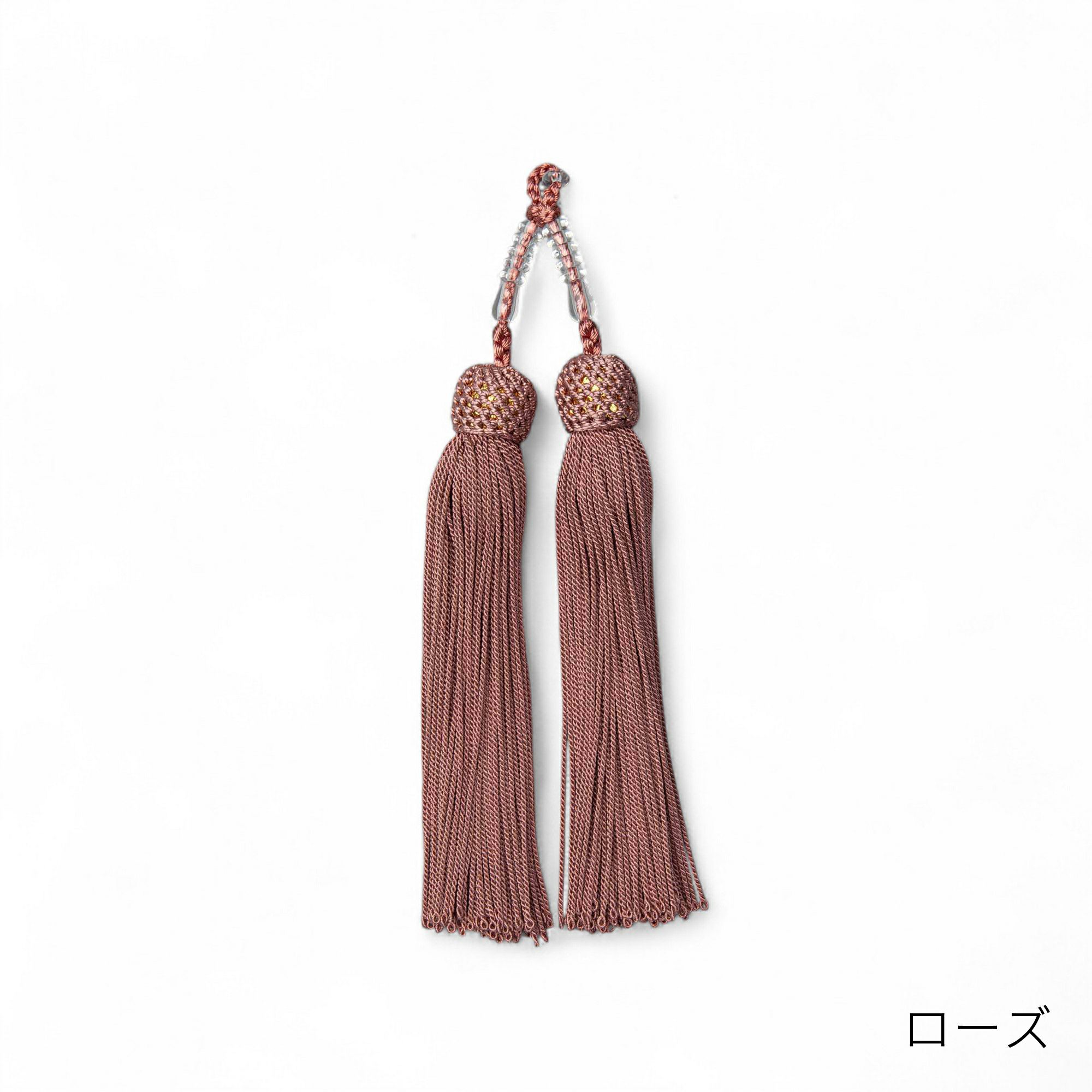 あこや本真珠 パール念珠(数珠) ホワイト系 7.5-8.0mm BBB～C 正絹（房12色から選択可）[ブラックフォーマルに][n2]（お葬式 お盆 法事 法要）