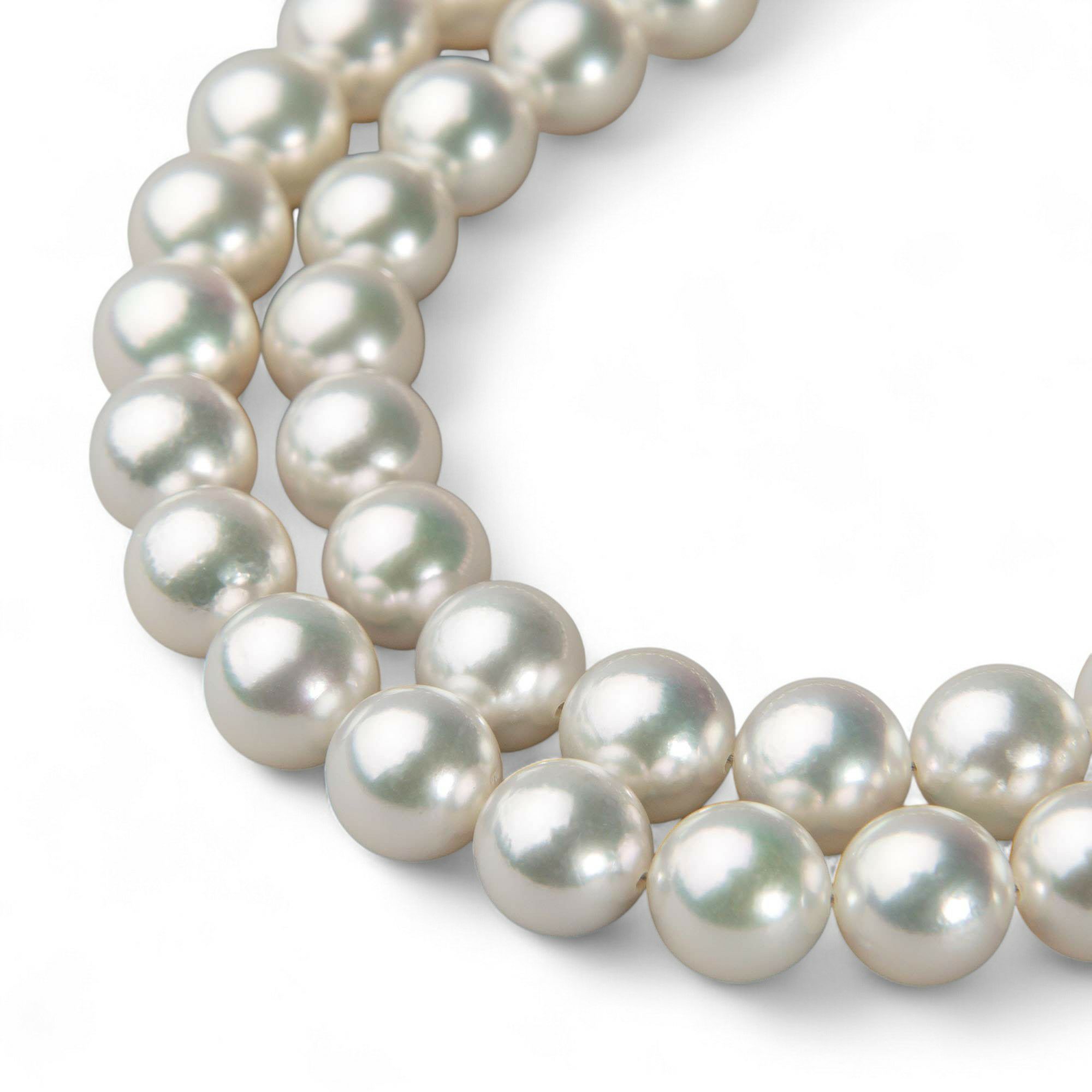  花珠真珠 無調色 ネックレス7.5-8.0mm 《真珠総合研究所 鑑別書付き》リティ花珠≫ 高品質 AAA 花珠鑑別書付 パールネックレス [n5]（真珠ネックレス アコヤ真珠 本真珠）