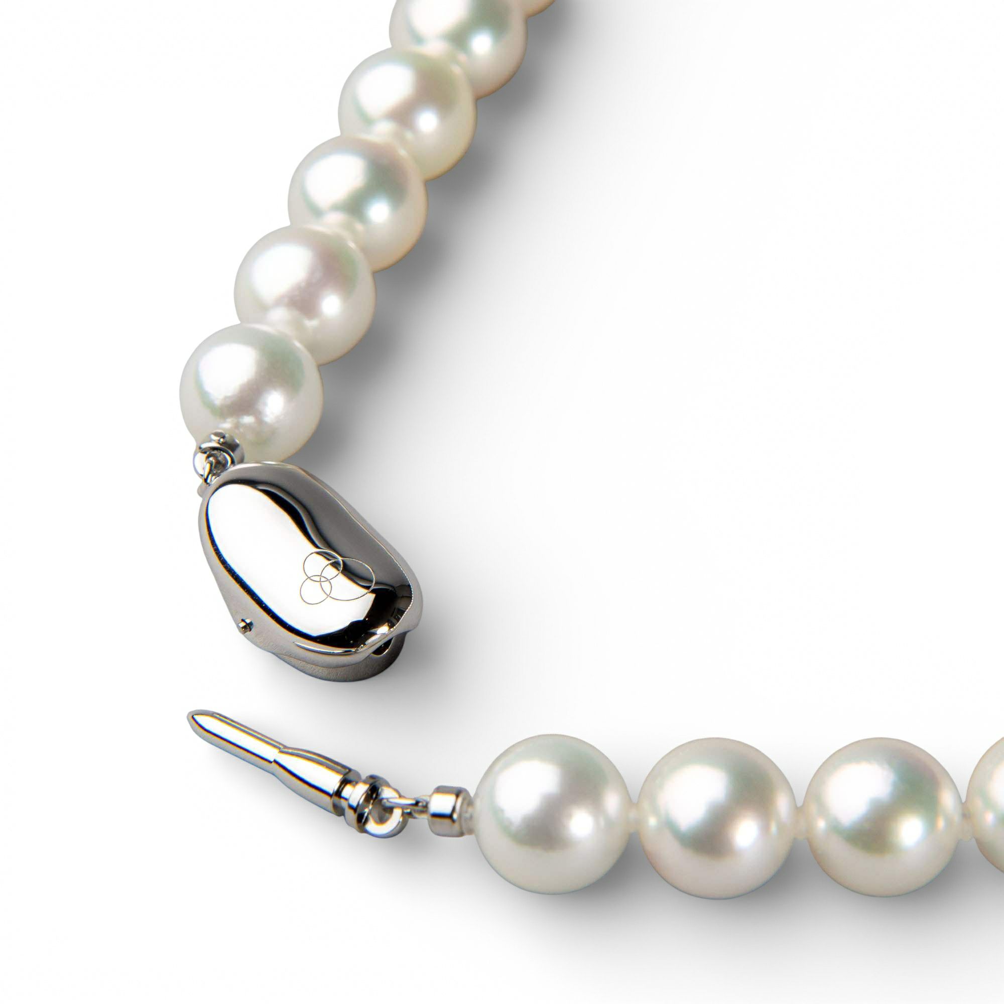 オーロラ花珠真珠 無調色 ネックレス 2点セット 8.5-9.0mm ホワイト系(ナチュラル) ≪グッドクオリティ花珠≫ AAA 花珠鑑別書付  パールネックレス パールピアス イヤリング [n3]（卸直販 還元価格）（真珠ネックレス アコヤ真珠 高品質 本真珠）