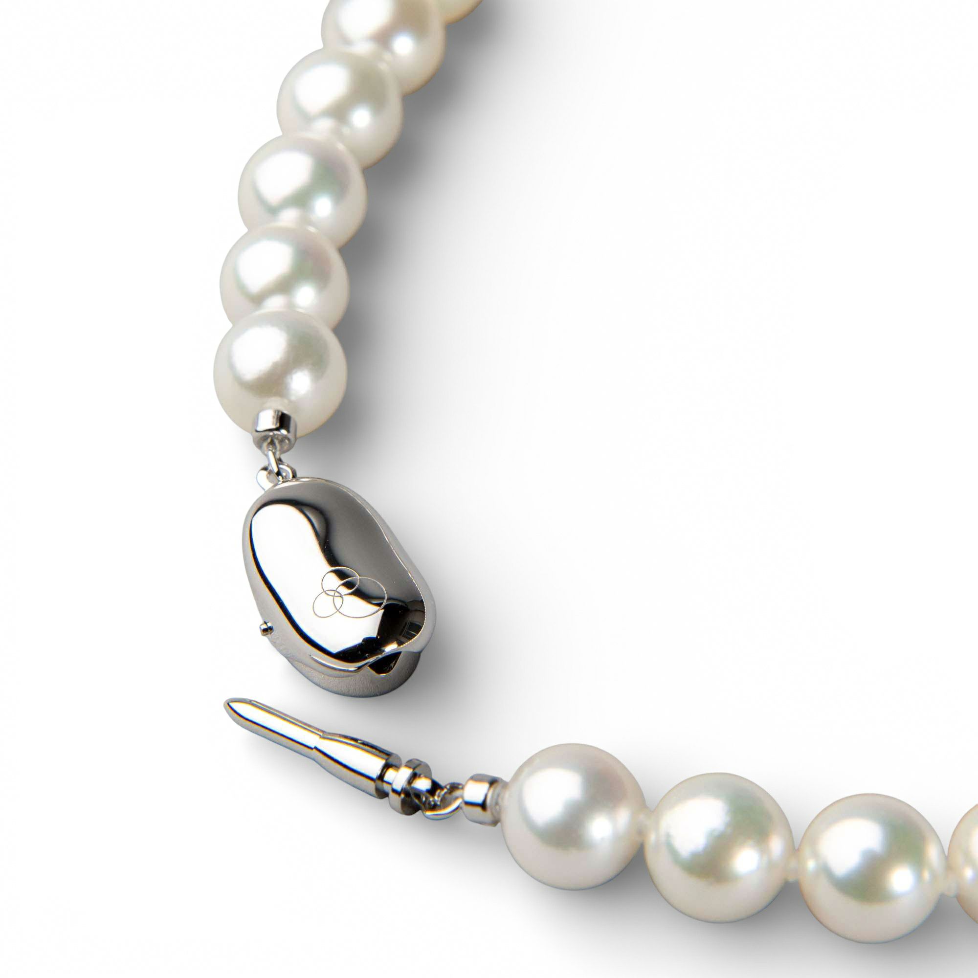 オーロラ花珠真珠 無調色 ネックレス 2点セット 8.0-8.5mm ホワイト系(ナチュラル) ≪グッドクオリティ花珠≫ AAA 花珠鑑別書付 パールネックレス パールピアス イヤリング [n3]（卸直販 還元価格）（真珠ネックレス アコヤ真珠 高品質 本真珠）